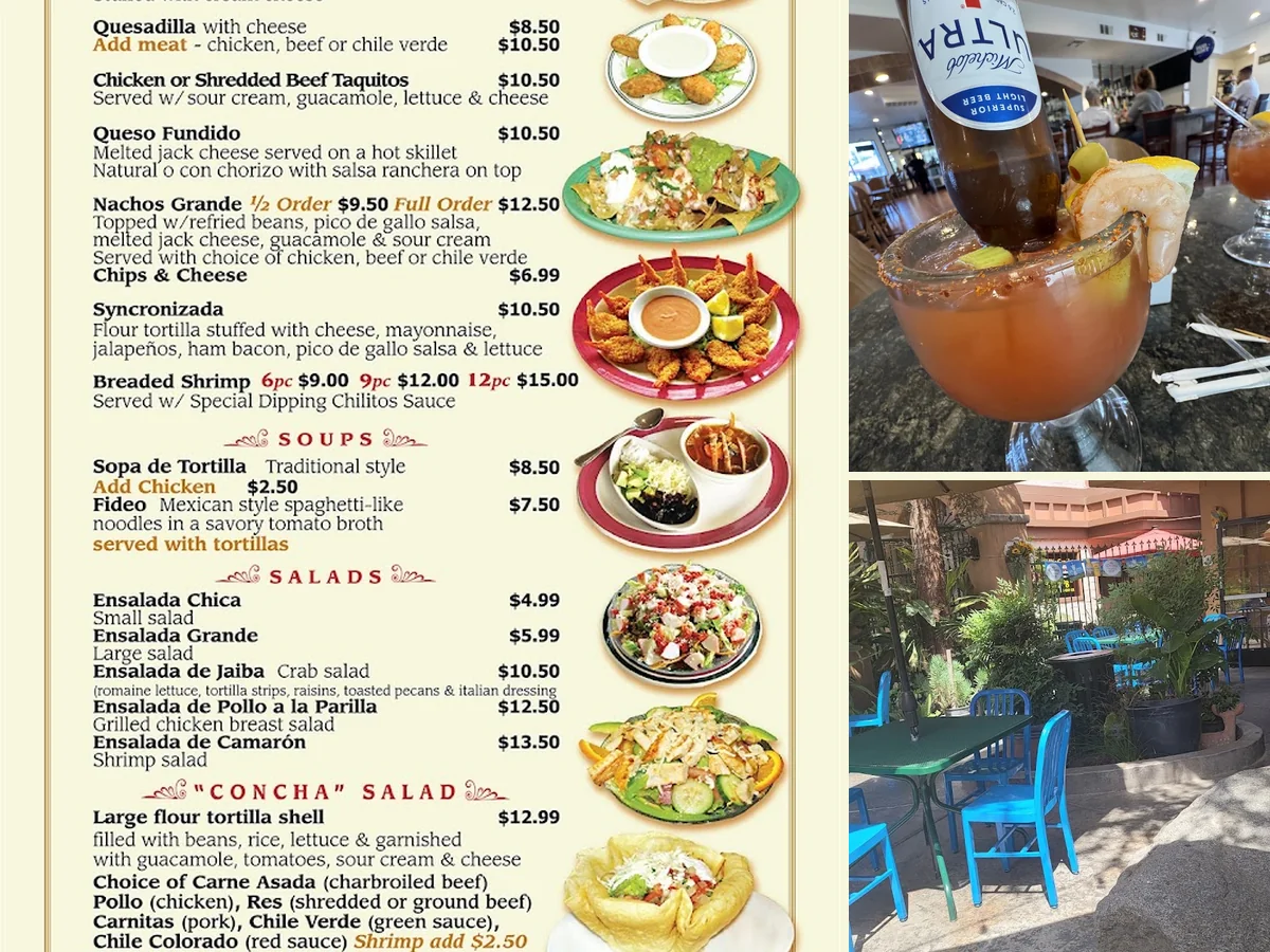 Mexican restaurant dining room with casual seating